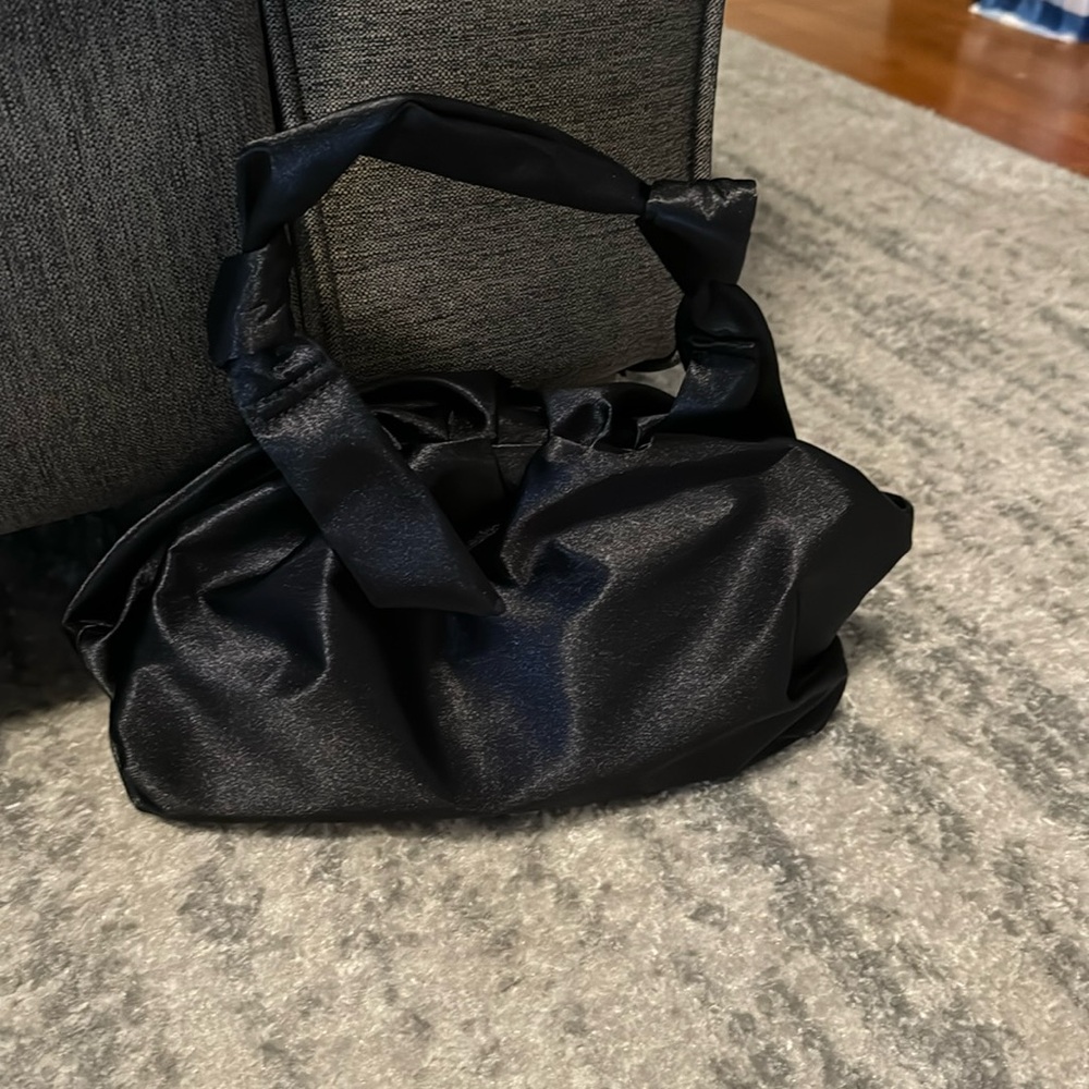 Cute black satin like purse